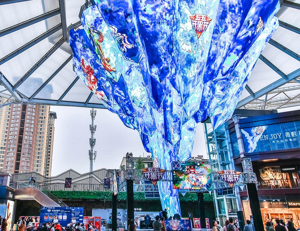 星空电竞显示史诗巨作-西安G-Park水晶屏